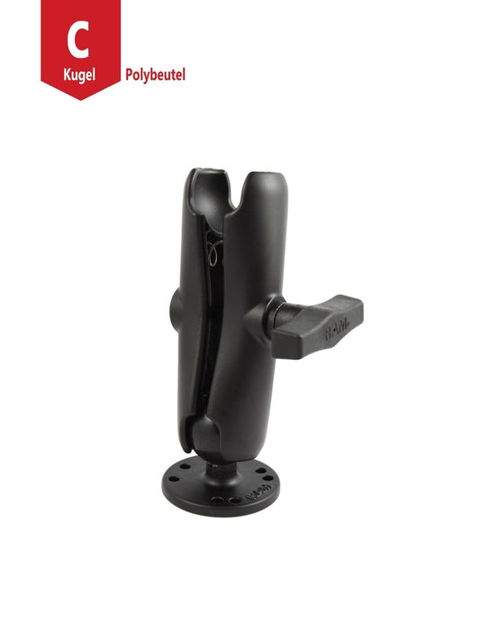 RAM Mounts Aufbau-Set - runde Basisplatte (AMPS), mittlerer Verbindungsarm, C-Kugel (1,5 Zoll)
