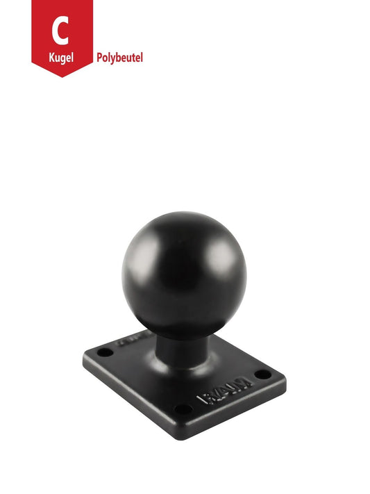 RAM MOUNTS RECHTECKIGE BASISPLATTE (AMPS) C-KUGEL (1,5 ZOLL)