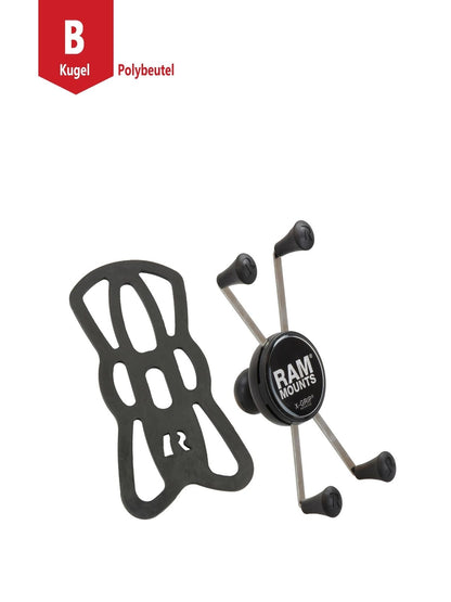 RAM Mounts X-Grip Halteklammer für Smartphones groß bis 114,3 mm Breite - B-Kugel (1 Zoll)