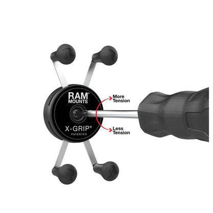 RAM Mounts X-Grip-Halteklammer mit Rotation für Smartphones klein bis 82,6 mm Breite - B-Kugel (1 Zoll)
