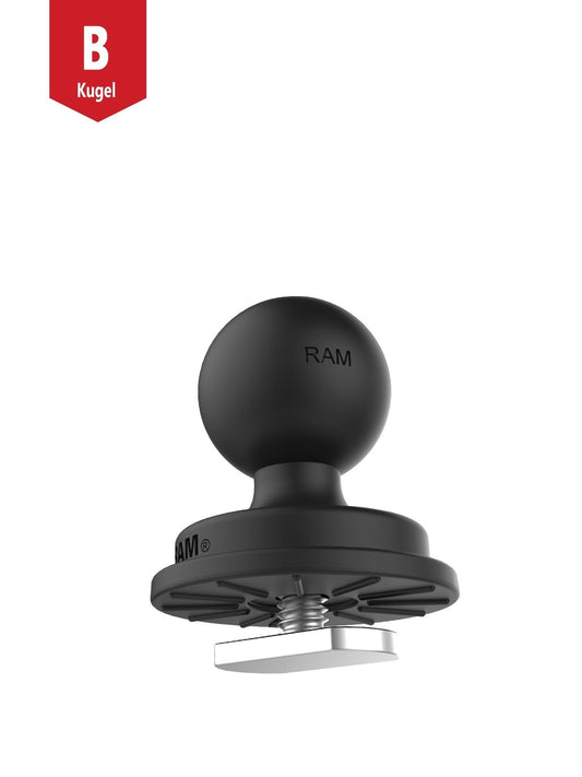 RAM Mounts Track Ball mit T-Slot für Tough-Track Schienen - B-Kugel (1 Zoll)